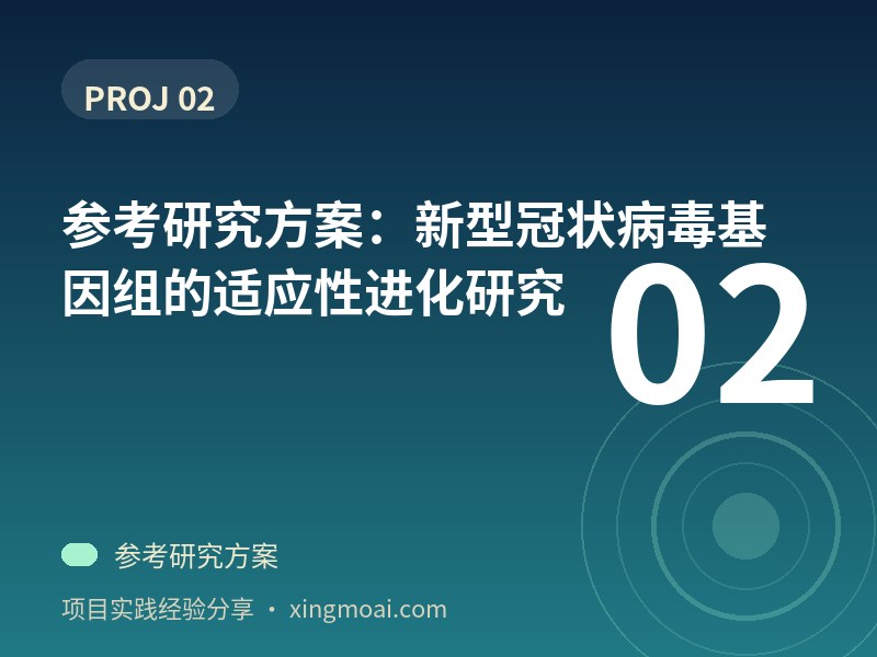 参考研究方案：新型冠状病毒基因组的适应性进化研究